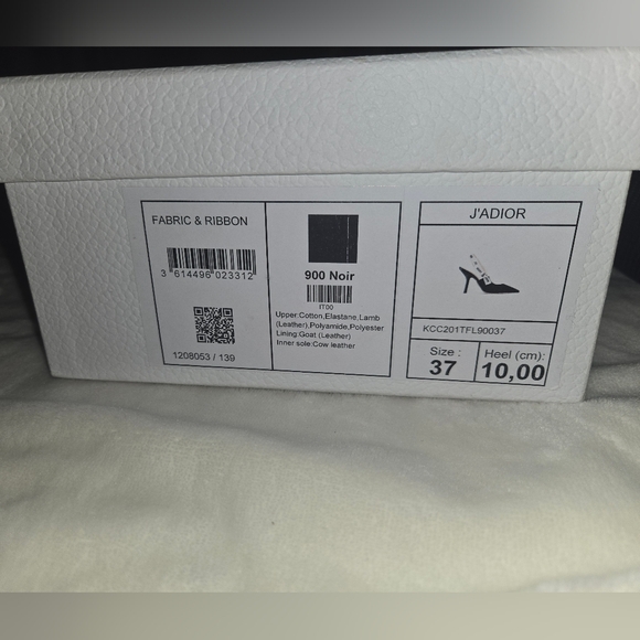 J'Adior Slingback PumpBlack Technical Fabric 37/ US 6.5 - Picture 12 of 17